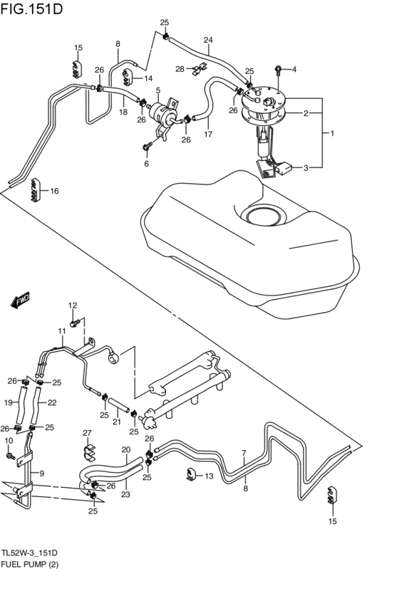 fuel pump for 2002 2003 Suzuki ESCUDO TD62W Japan sales region