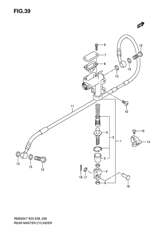 Rear master cylinder