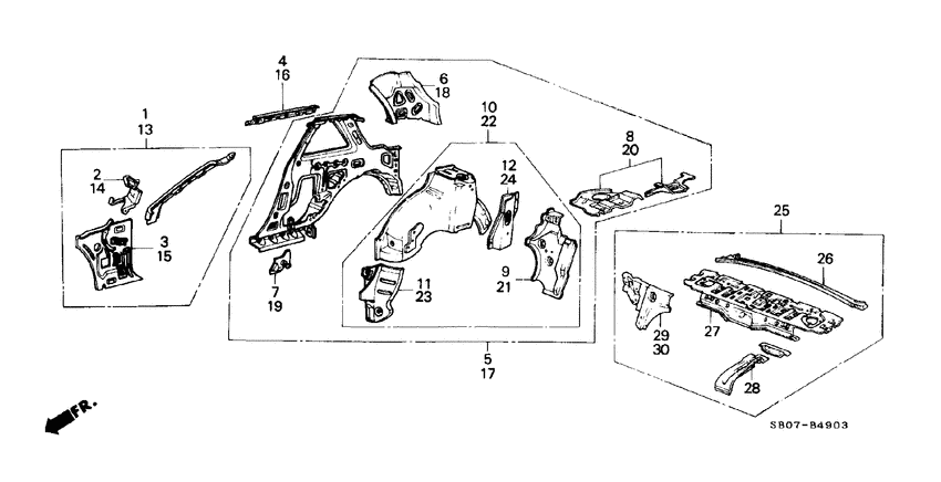 Body structure components