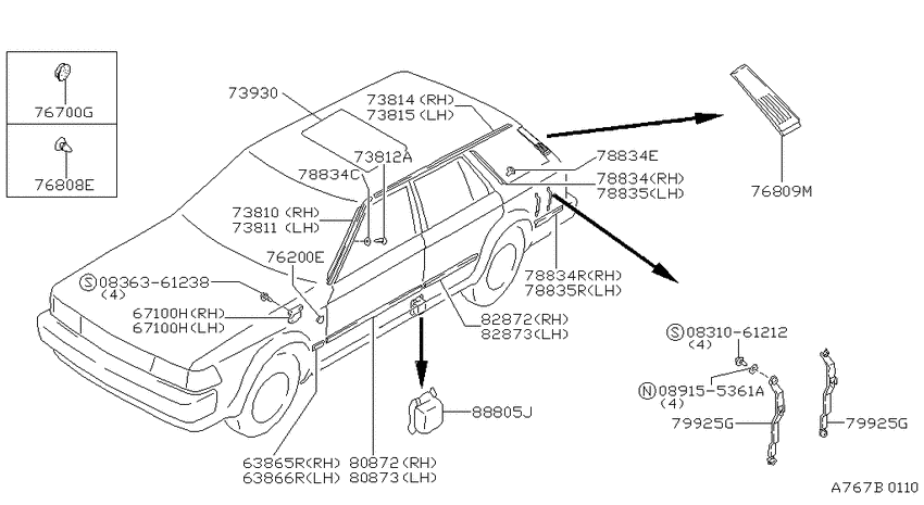 Body side fitting