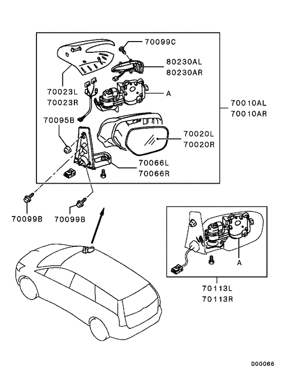 Outside rear view mirror