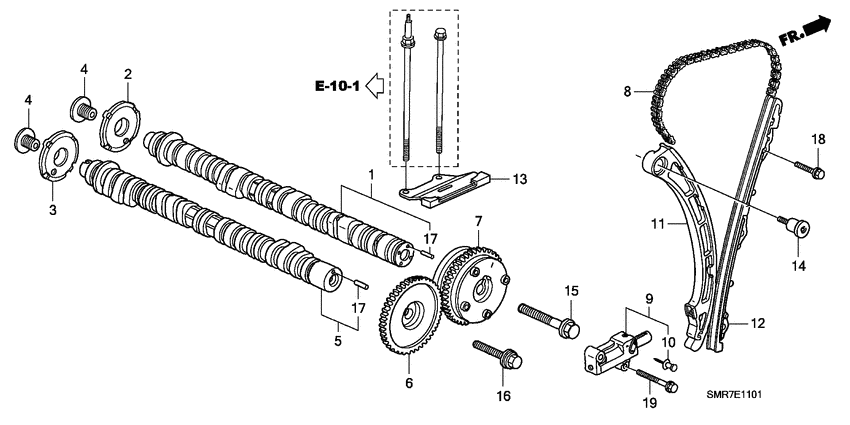 Camshaft/cam chain