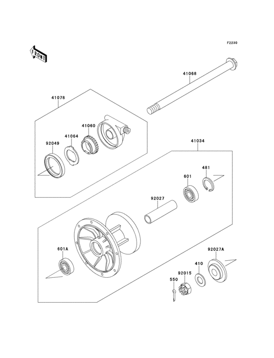 Front hub