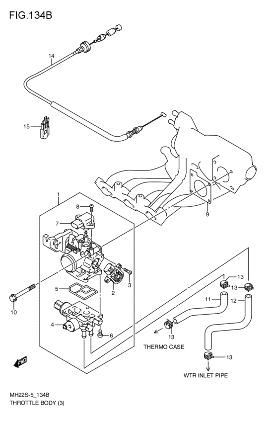 throttle body for 2007 2011 Suzuki WAGON R/PLUS/SOLIO/WIDE MH22S
