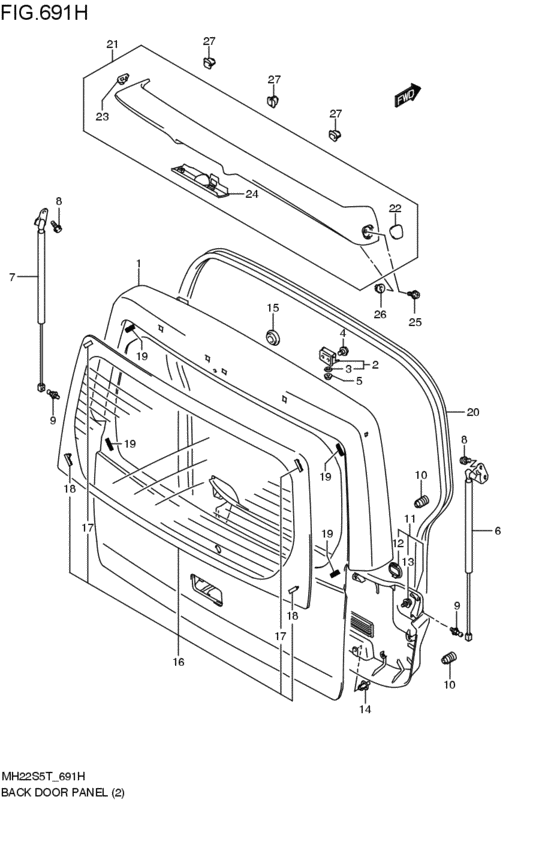 back door panel