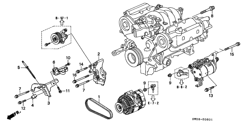 Alternator bracket