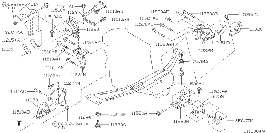 Engine & transmission   mounting