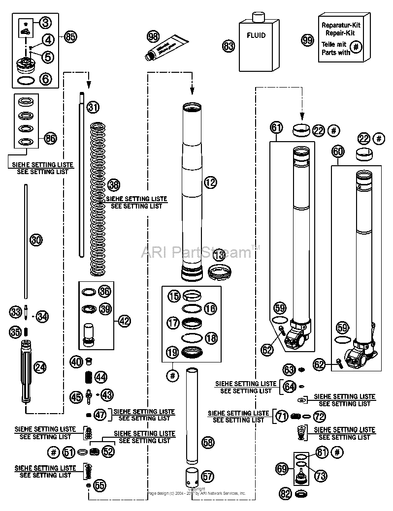 Front Fork Disassembled