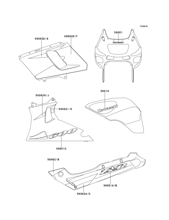 Decals(ebony/gray)(zx600-e6)