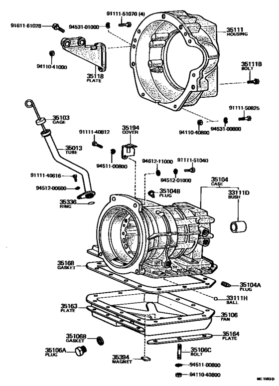 Transmission Case & Oil Pan (Atm)