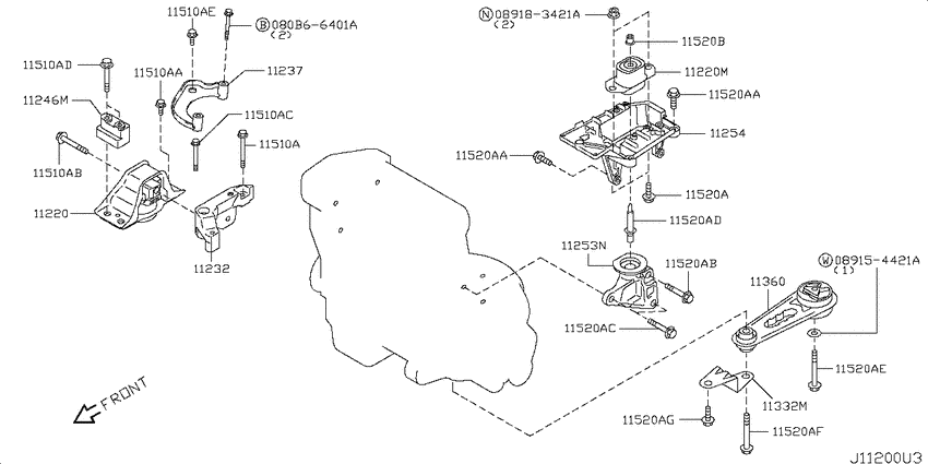 Engine & transmission   mounting