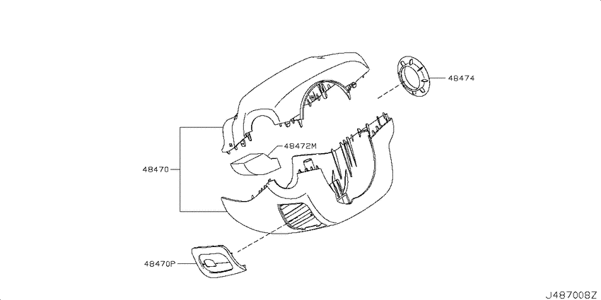 Steering column shell cover