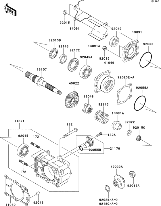 Bevel gear case(1/2)