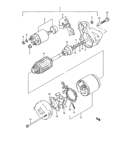 Starting motor