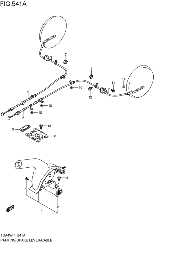 parking lever / cable
