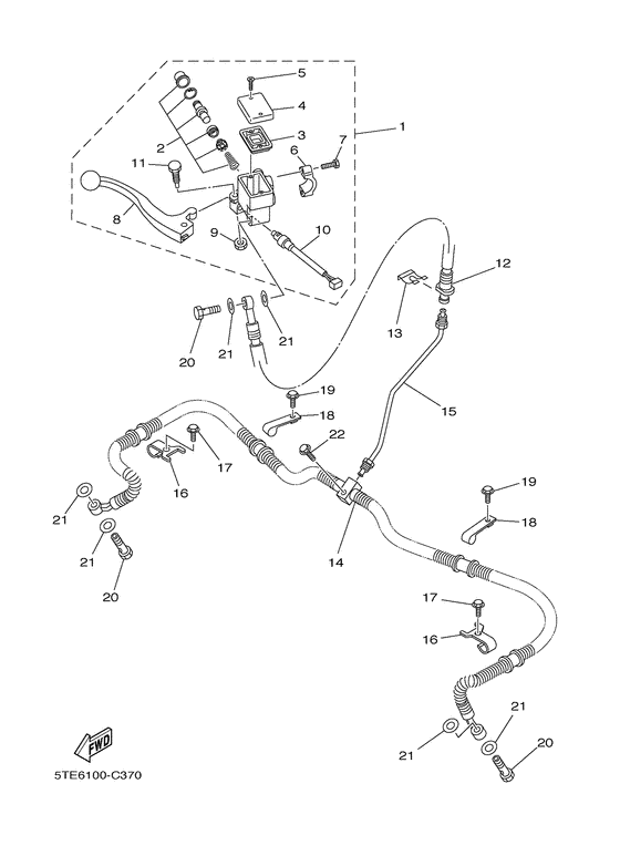 Front master cylinder