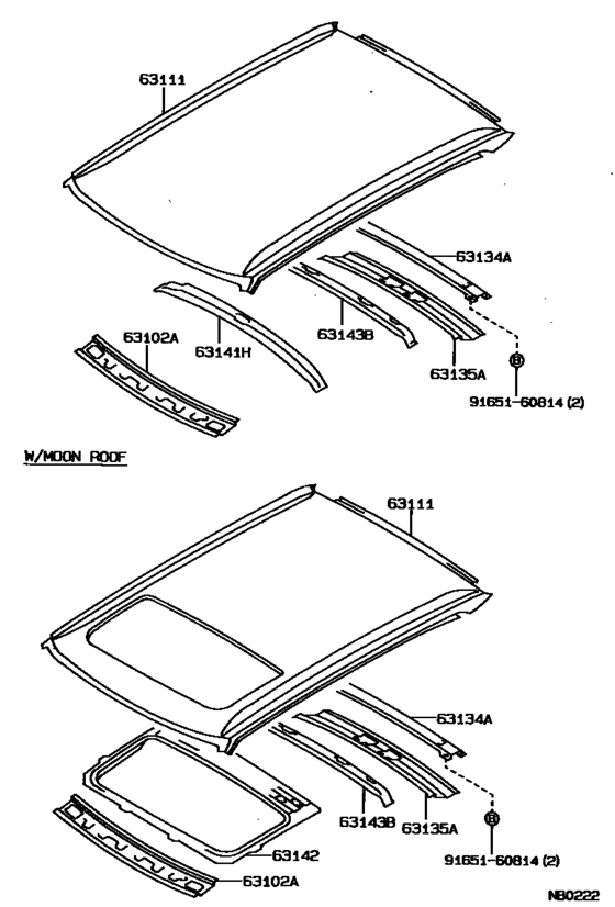 Roof Panel & Back Window Glass