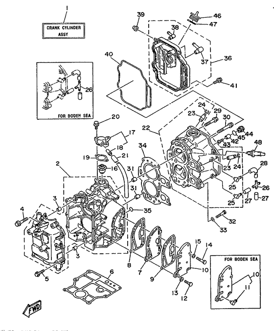 Cylinder. crankcase