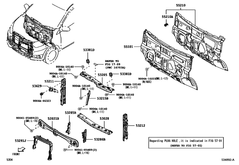 Front Fender Apron & Dash Panel