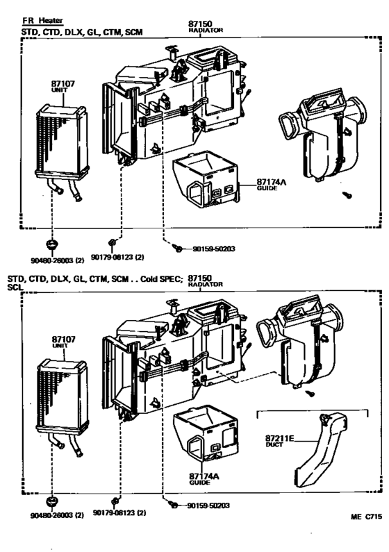 Heating & Air Conditioning - Heater Unit & Blower