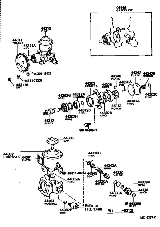 Vane Pump & Reservoir (Power Steering)