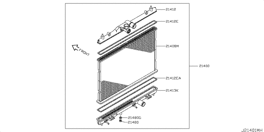 Radiator, shroud & fitting