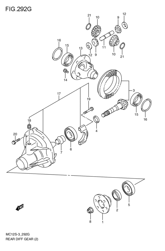 リヤデファレンシャルギヤ