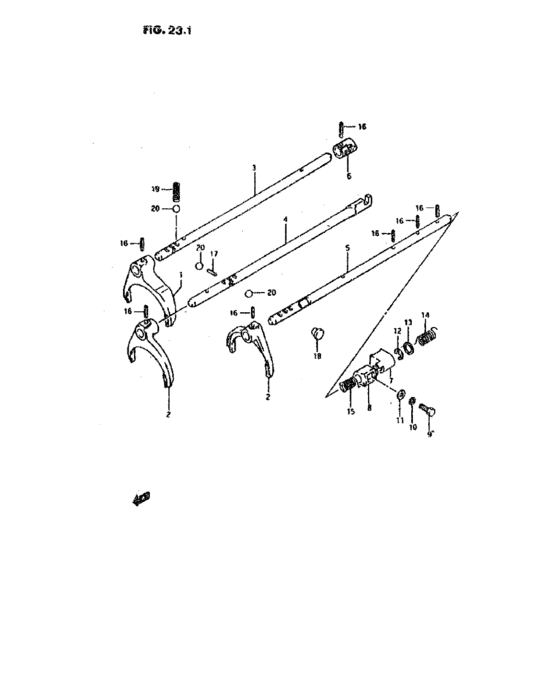 Selecteur 5 vitesses