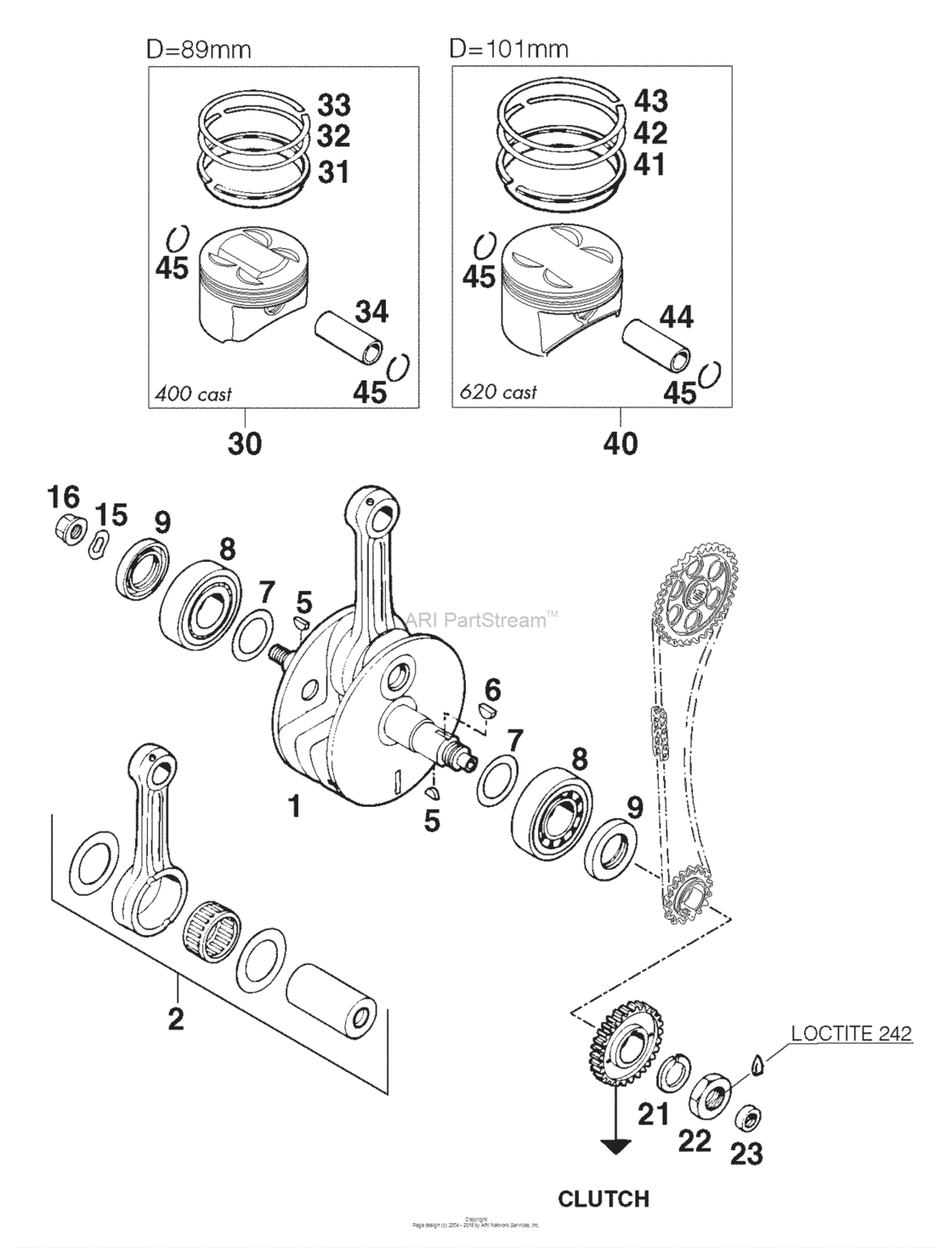 Crankshaft, Piston