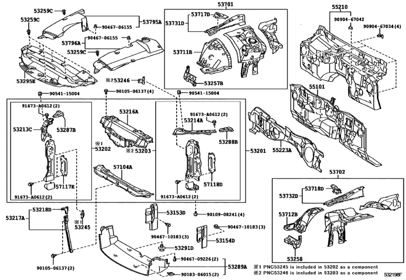Front Fender Apron & Dash Panel