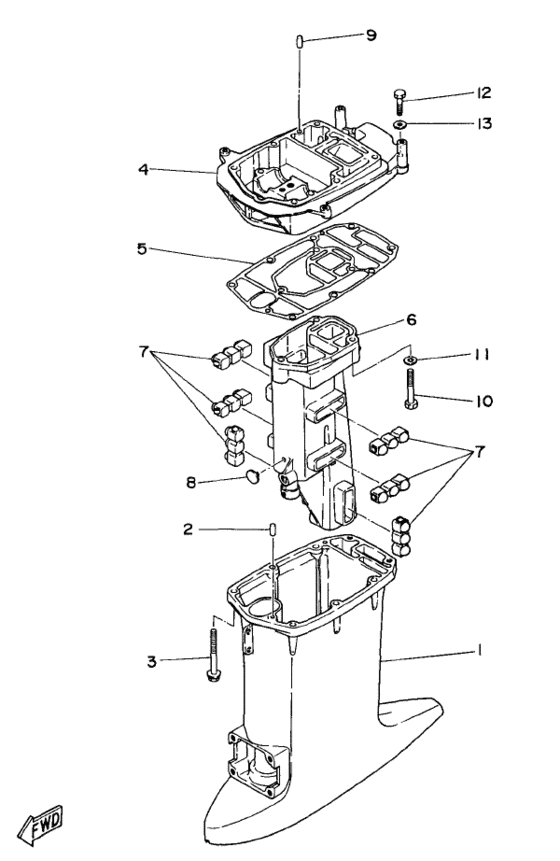Upper casing