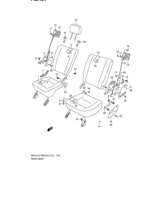 Rear seat