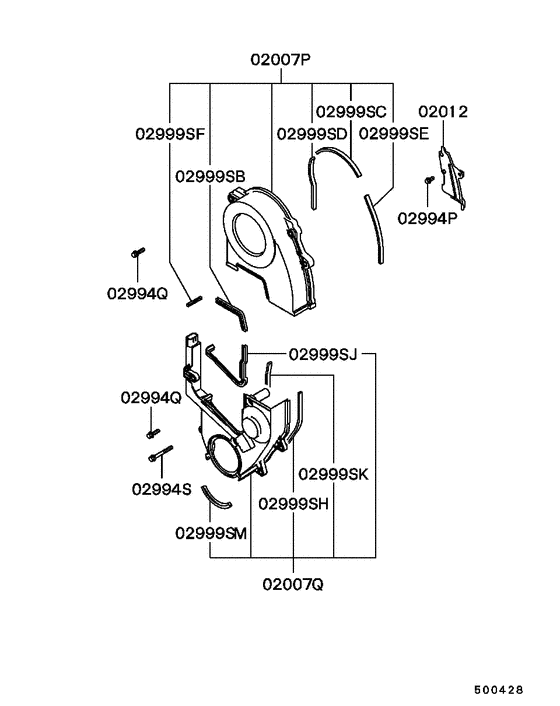 Cover,rear plate & oil pan