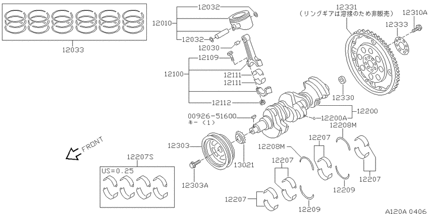 Piston,crankshaft & flywheel