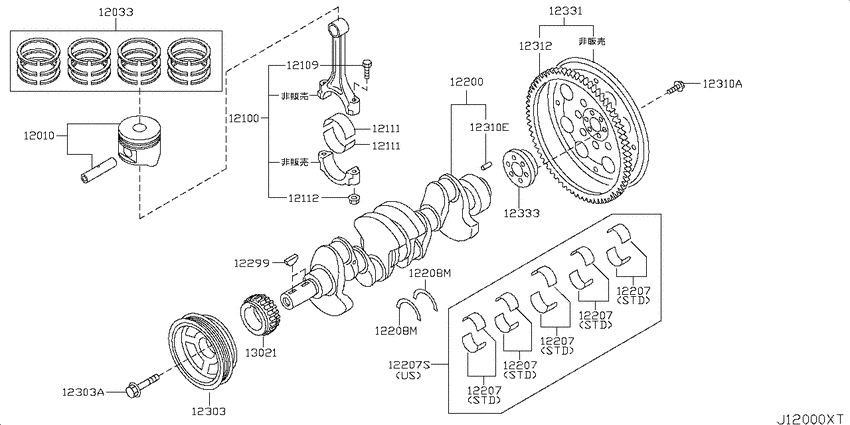 Piston,crankshaft & flywheel