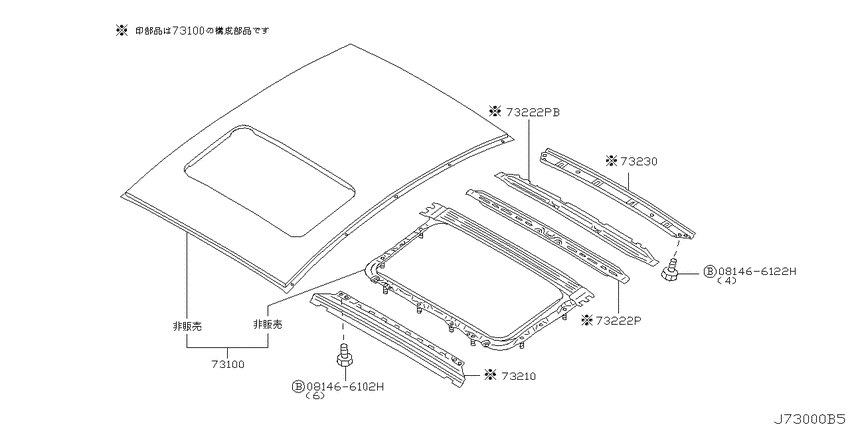 Roof panel & fitting