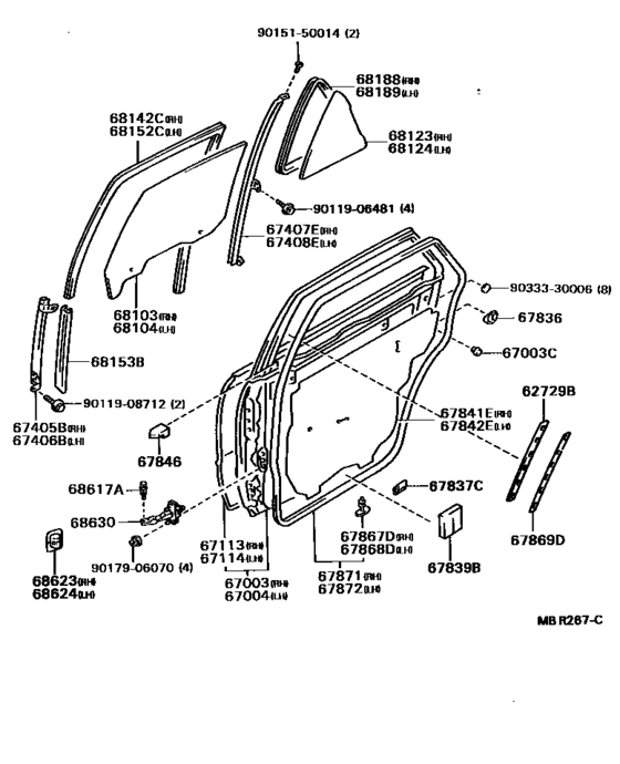 Rear Door Panel & Glass