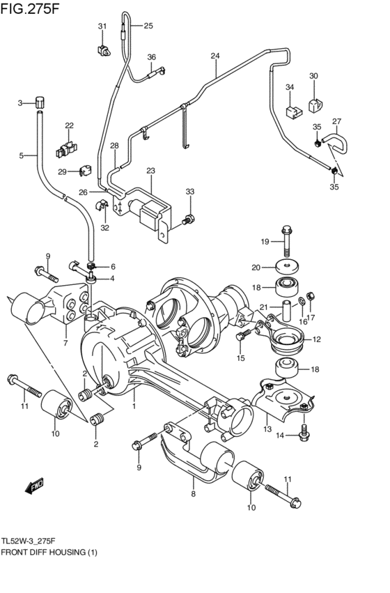 フロントデファレンシャルハウジング