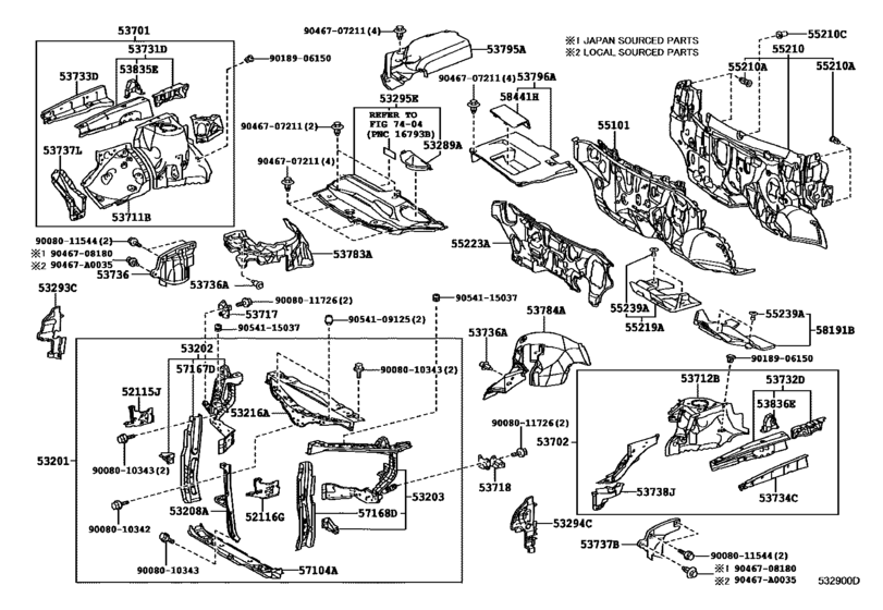 Front Fender Apron & Dash Panel