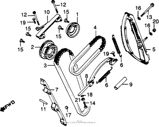 Cam chain + tensioner
