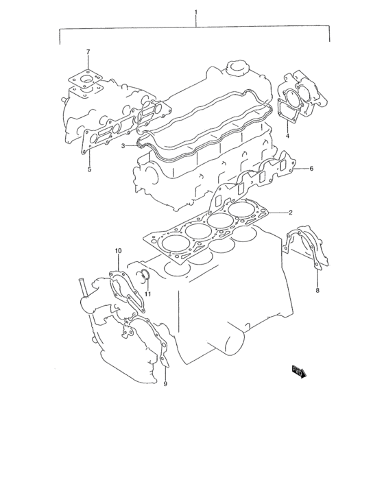 Engine gasket set