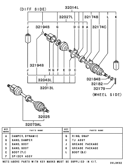 Front axle drive shaft