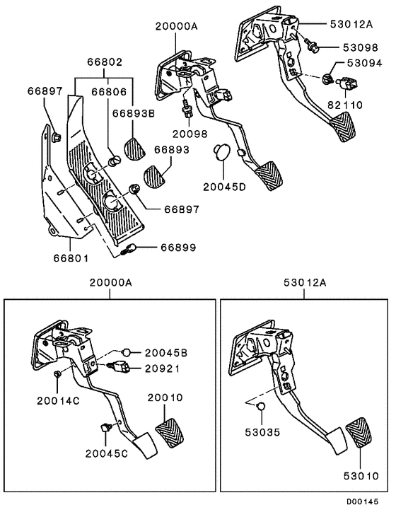 Brake & clutch pedal