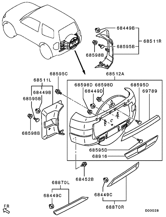 Back door panel & glass
