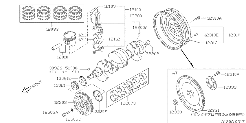 Piston,crankshaft & flywheel