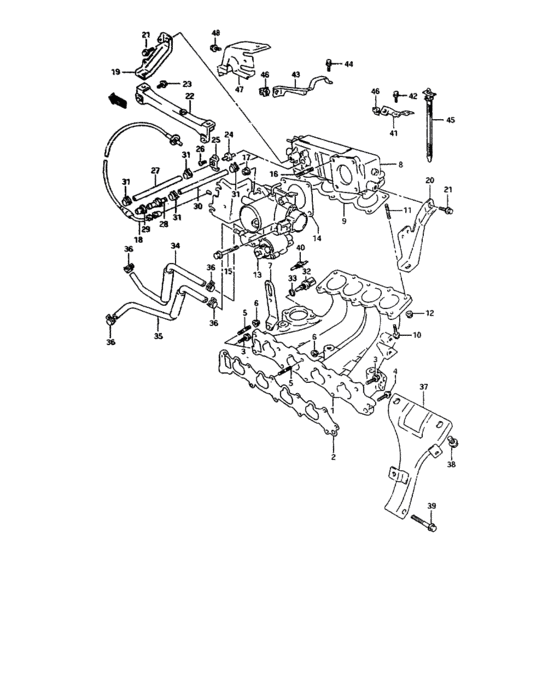 Intake manifold and throttle body