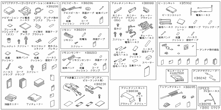 stereo, TV, navigator