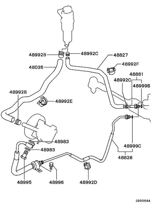 Power steering oil line