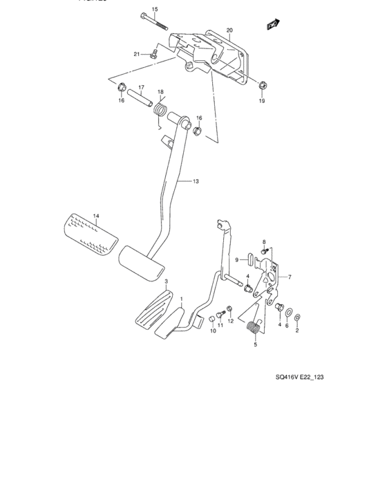 Pedal and pedal bracket