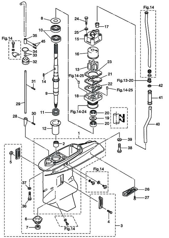 Gear case (drive shaft) for mwd50 bigfoot only